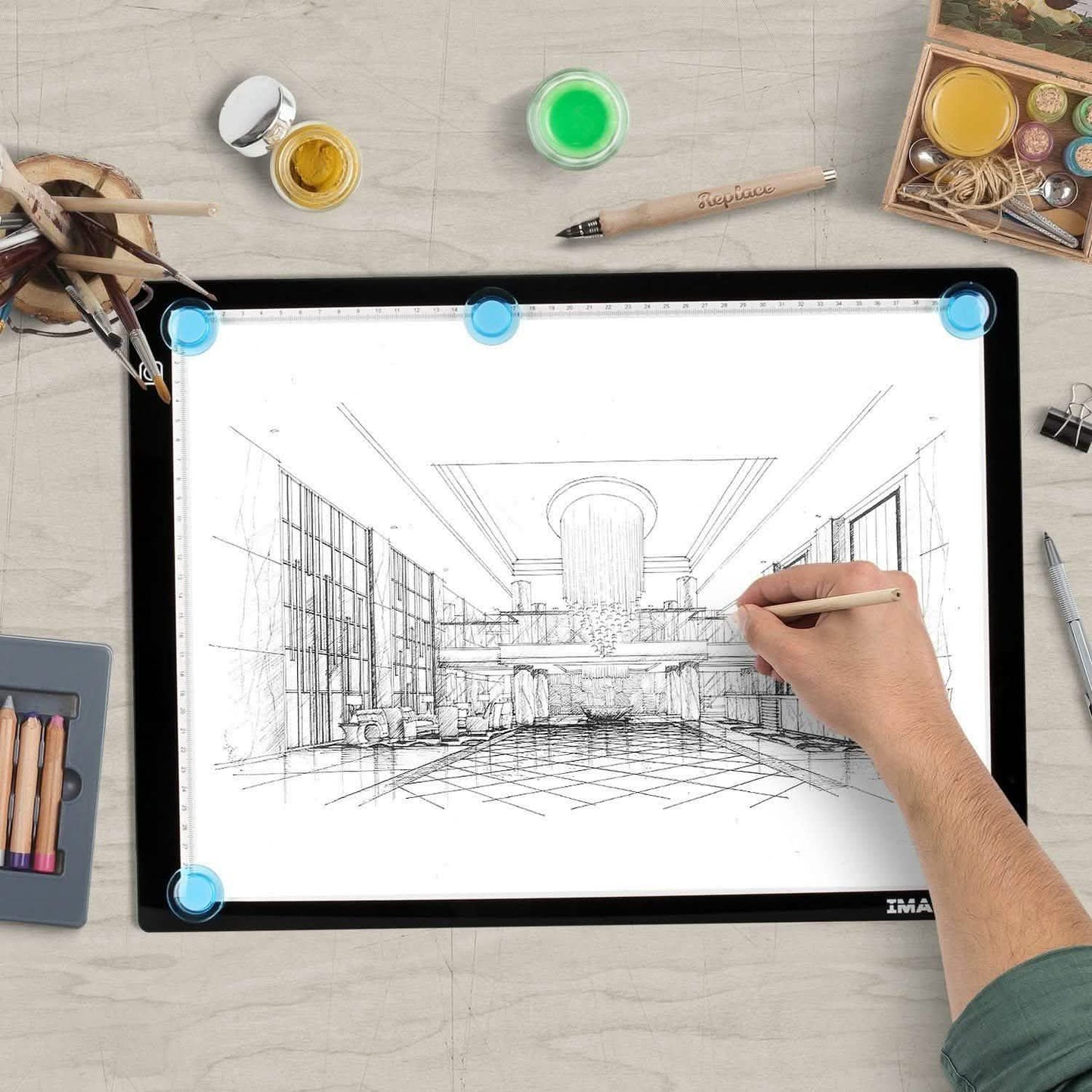 A3 Light Box Magnetic Artcraft Tracing Adjustable LED Light PadBoard Drawing DailySale