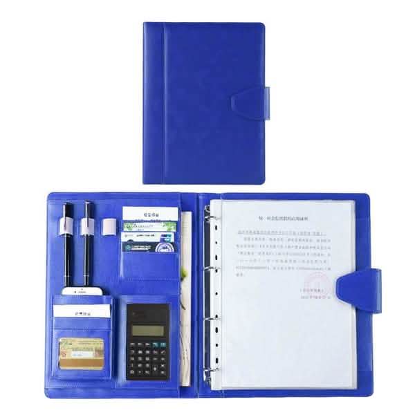 A4 Conference Folder Soft Leather Portfolio Organiser with Calculator DailySale
