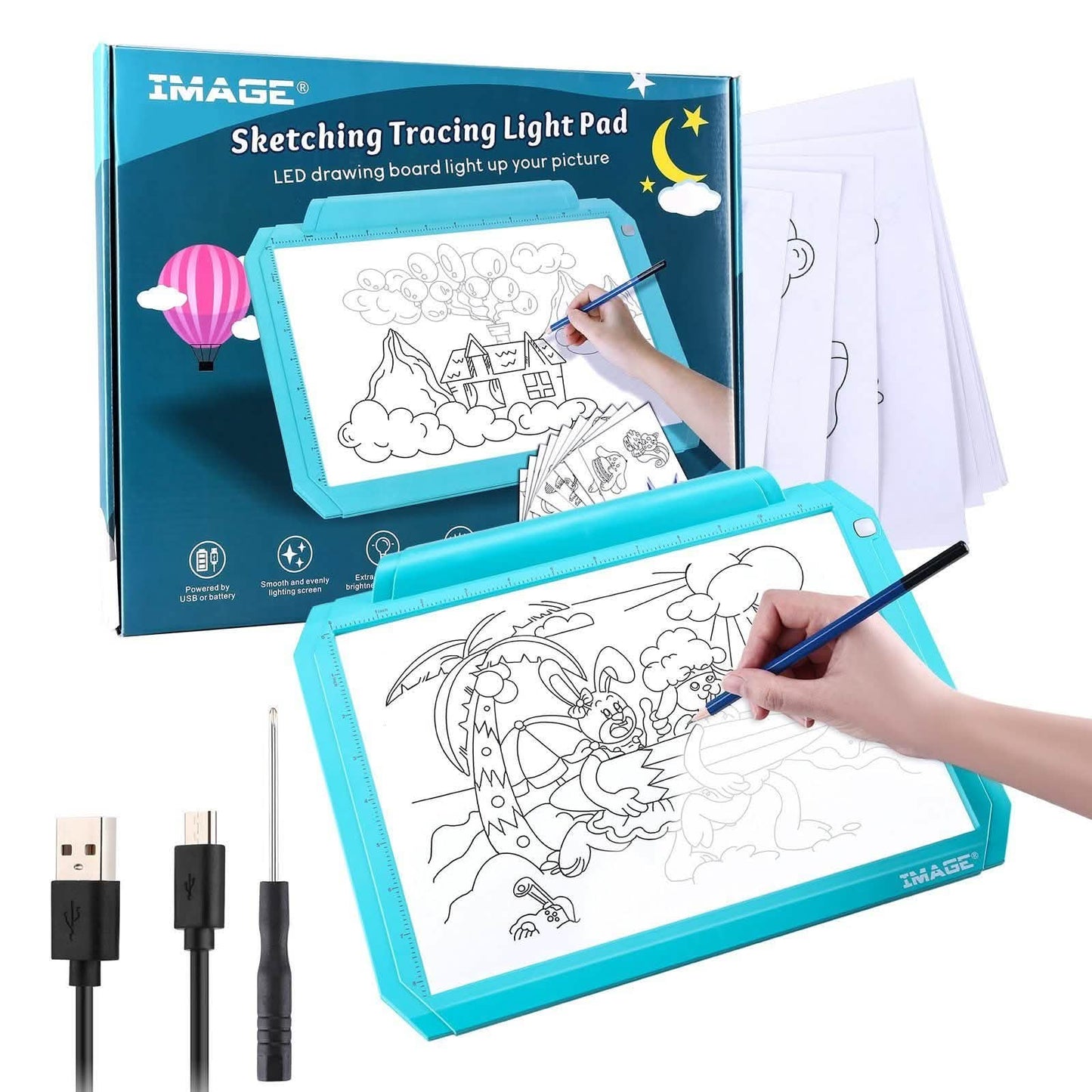 A4 Led Tracing Light Pad Box Memory Function Drawing Sketching Animation DailySale