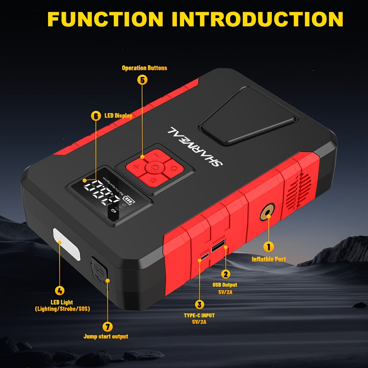 Portable Car Jump Starter with Air Compressor DailySale