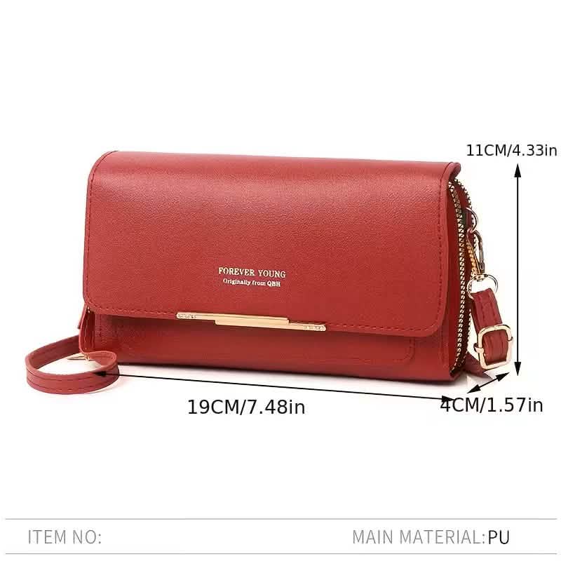 Vegan Messenger Bag – Lightweight Large Shoulder Bag with Detachable Organizer DailySale