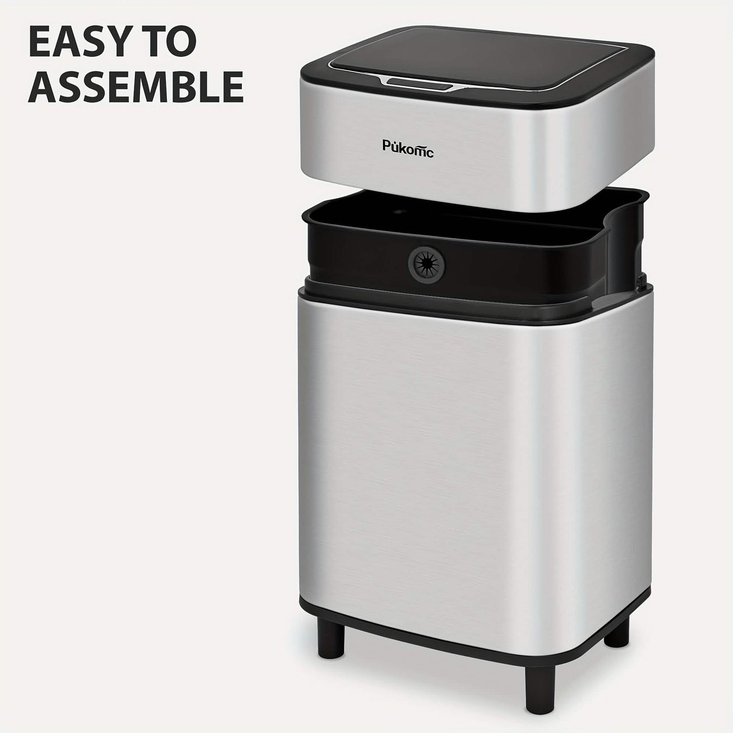 Automatic Stainless Steel Sensor Trash Can – Hands-free Quiet Close & Odor-Control System DailySale