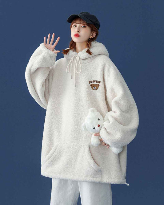 Women's Furry Teddy Bear Hoodie