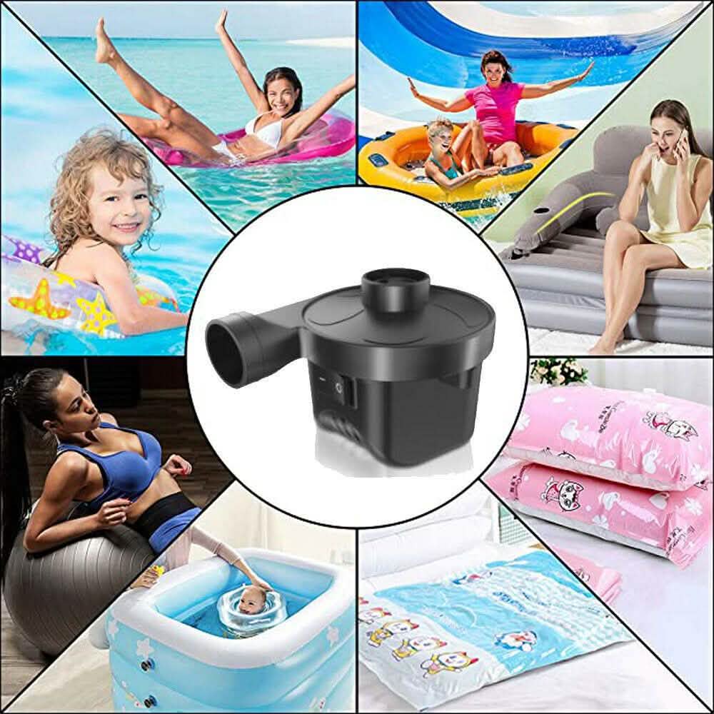 AC DC12V Electric Air Pump Inflator with 3 Nozzle DailySale