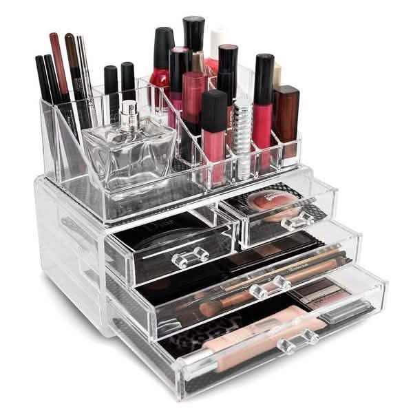 2-Pack: Acrylic Makeup Organizer Cosmetic Jewelry Display Box DailySale