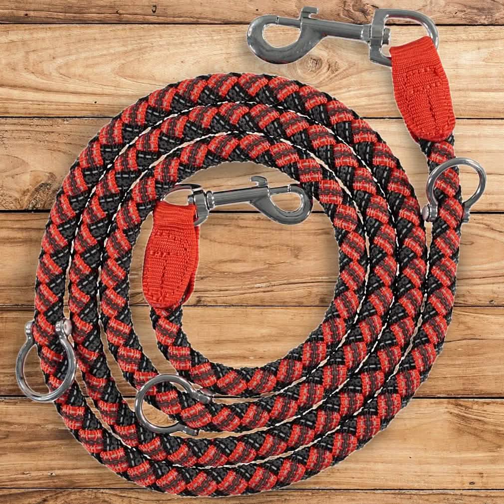 Adjustable and Stretchable Reflective Double Dog Leash DailySale