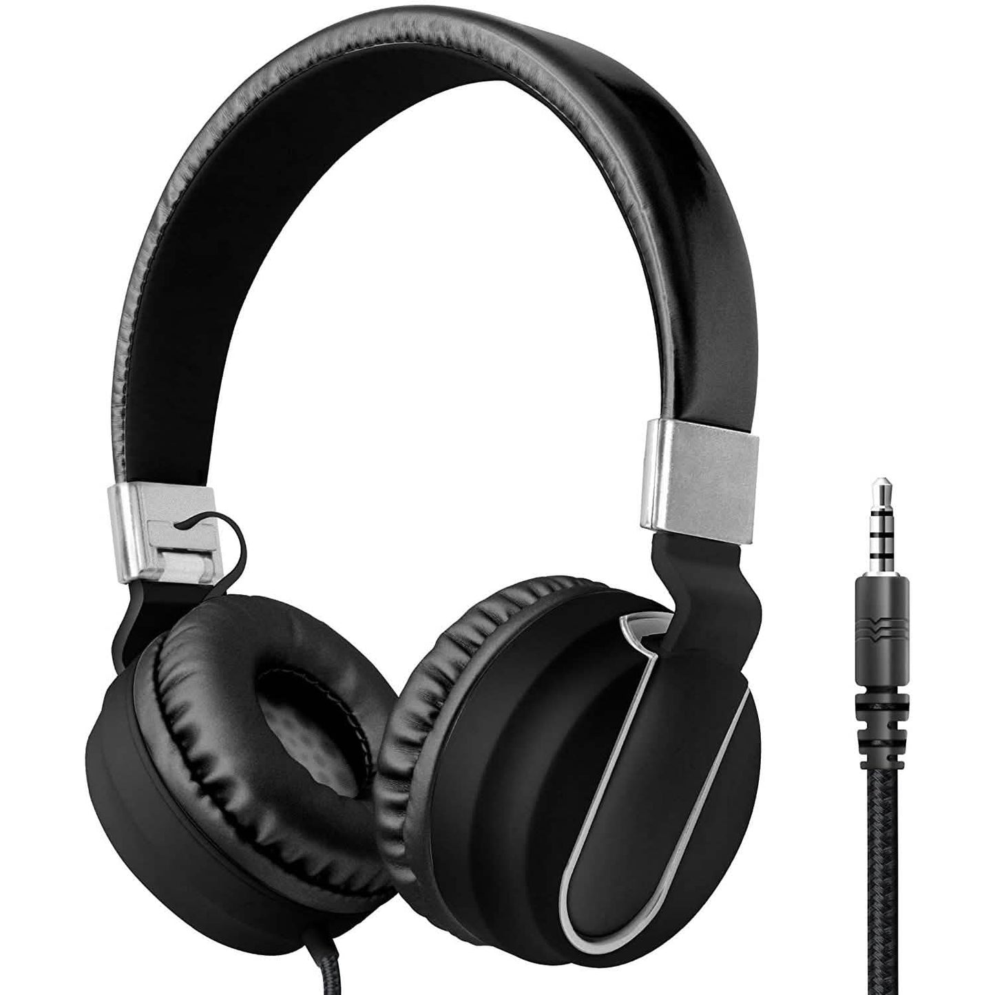 Adjustable Headband On-Ear Headphones with Built-in Mic DailySale