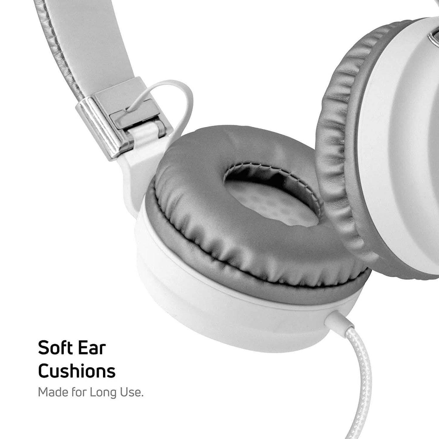 Adjustable Headband On-Ear Headphones with Built-in Mic DailySale