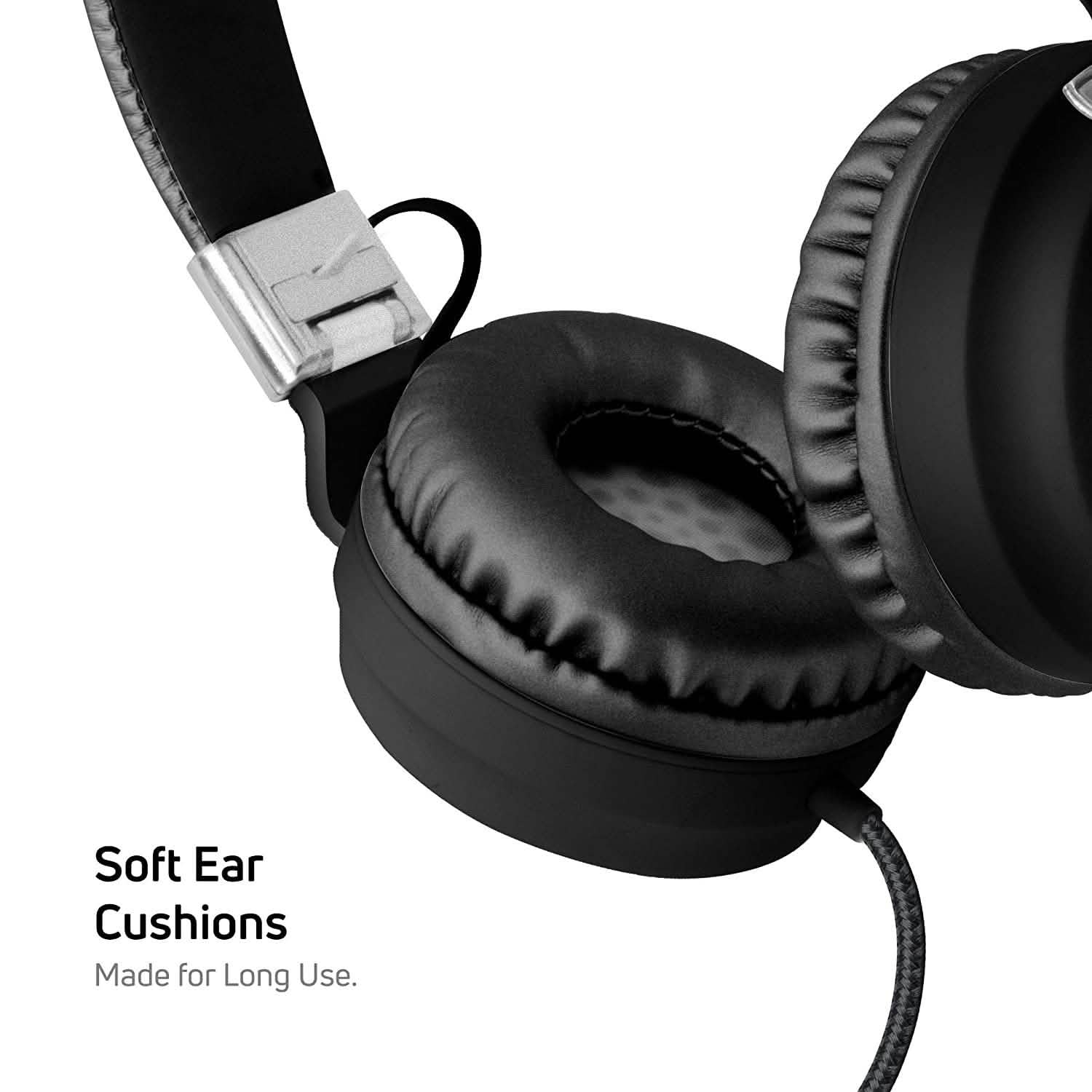Adjustable Headband On-Ear Headphones with Built-in Mic DailySale
