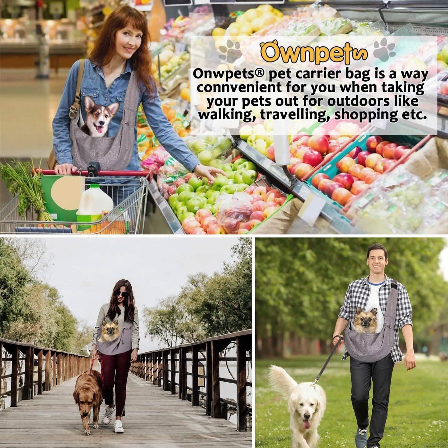 Adjustable Pet Sling Carrier DailySale