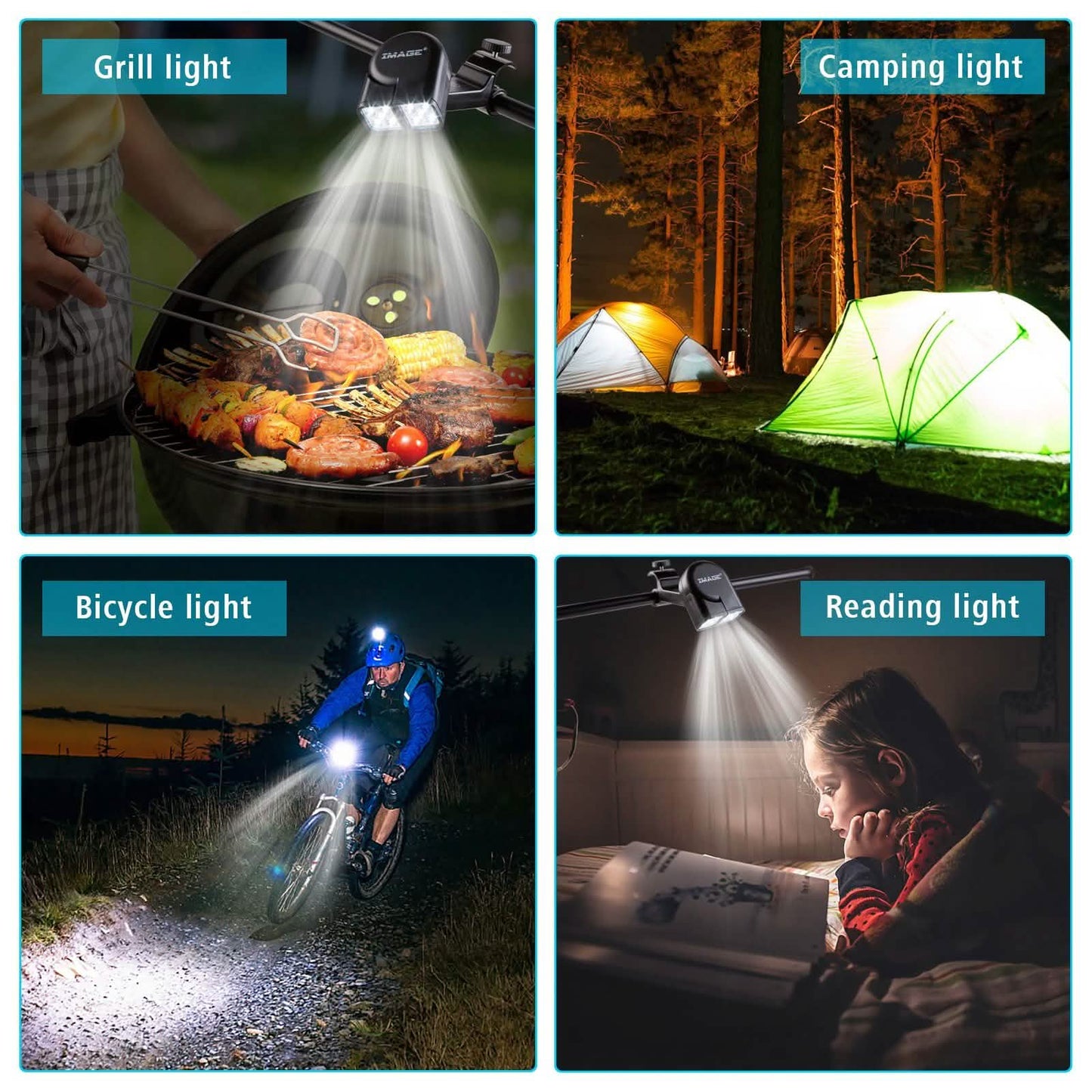 Adjustable Super Bright BBQ Grill Lights 360 Degree Rotation Cooking Camping DailySale