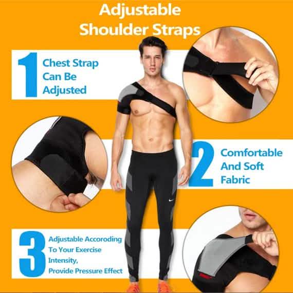 Adlikes Shoulder Support Adjustable Shoulder Wrap Belt Band Gym Sport Brace DailySale