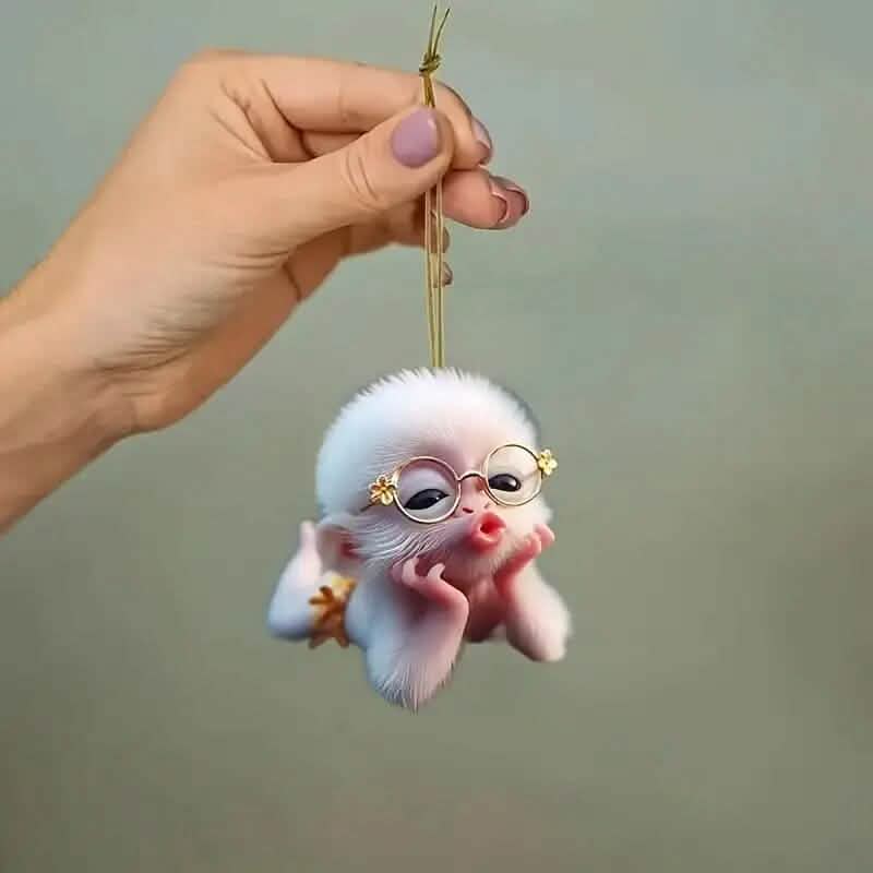 Adorable Monkey Acrylic Car Charm and Christmas Tree Ornament DailySale