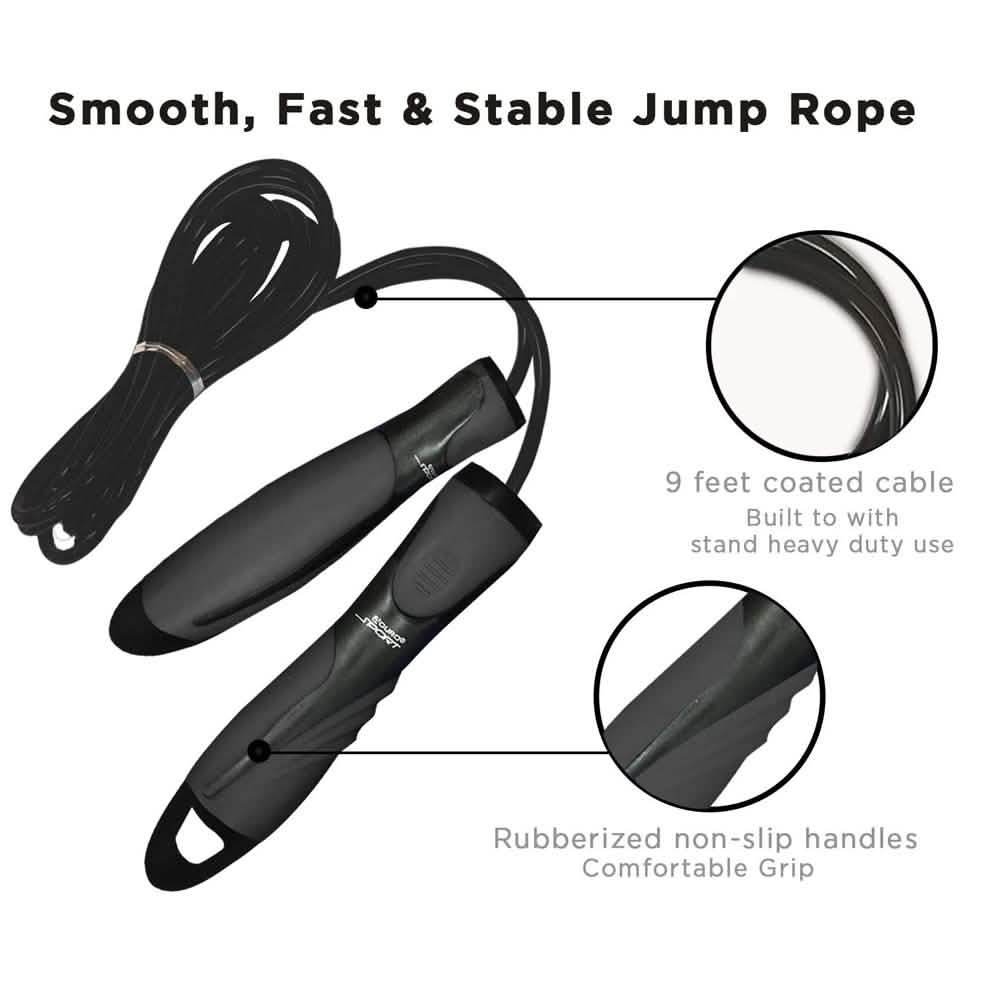 Aduro Sport Speed Jump Rope with Rubberized Non-Slip Handles DailySale