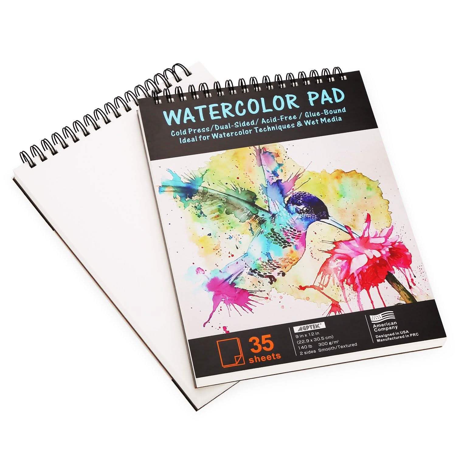 AGPtEk 12 inches 35 Sheets Watercolor Paper Pad DailySale