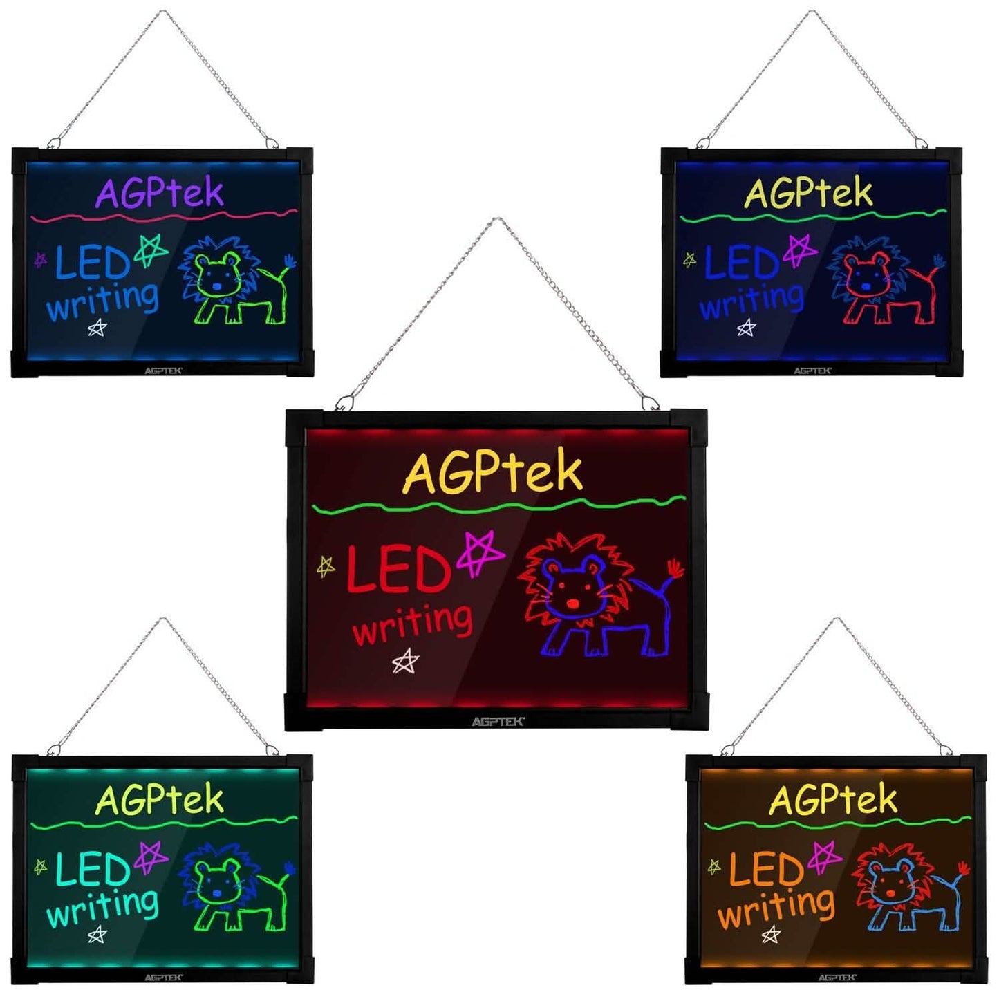 AGPtek 24"×16" LED Message Board Illuminated Erasable with Remote Control DailySale
