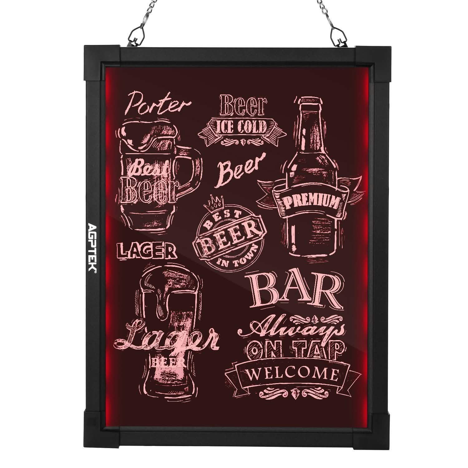 AGPtek 24"×16" LED Message Board Illuminated Erasable with Remote Control DailySale