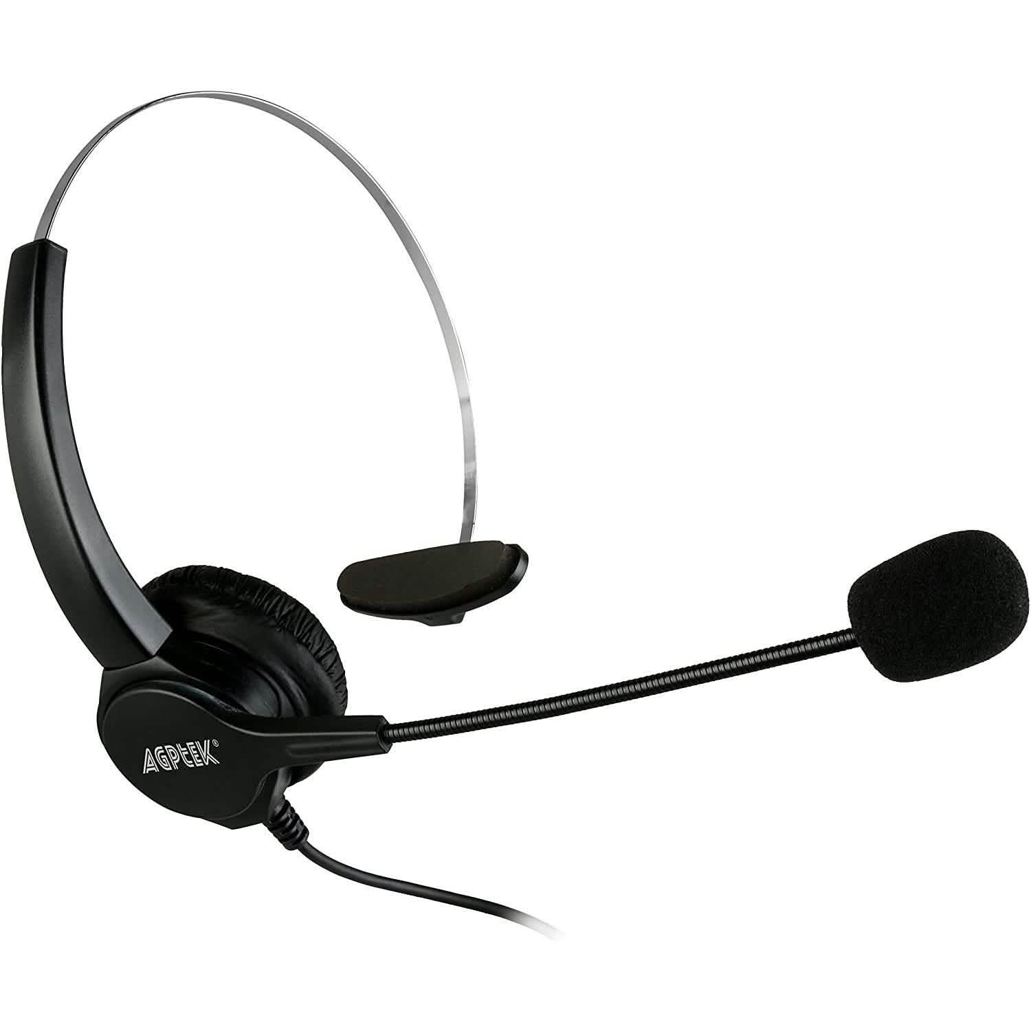 AGPtEK Call Center Hands-Free Noise Cancelling Corded Monaural Headset with Mic Mircrophone DailySale