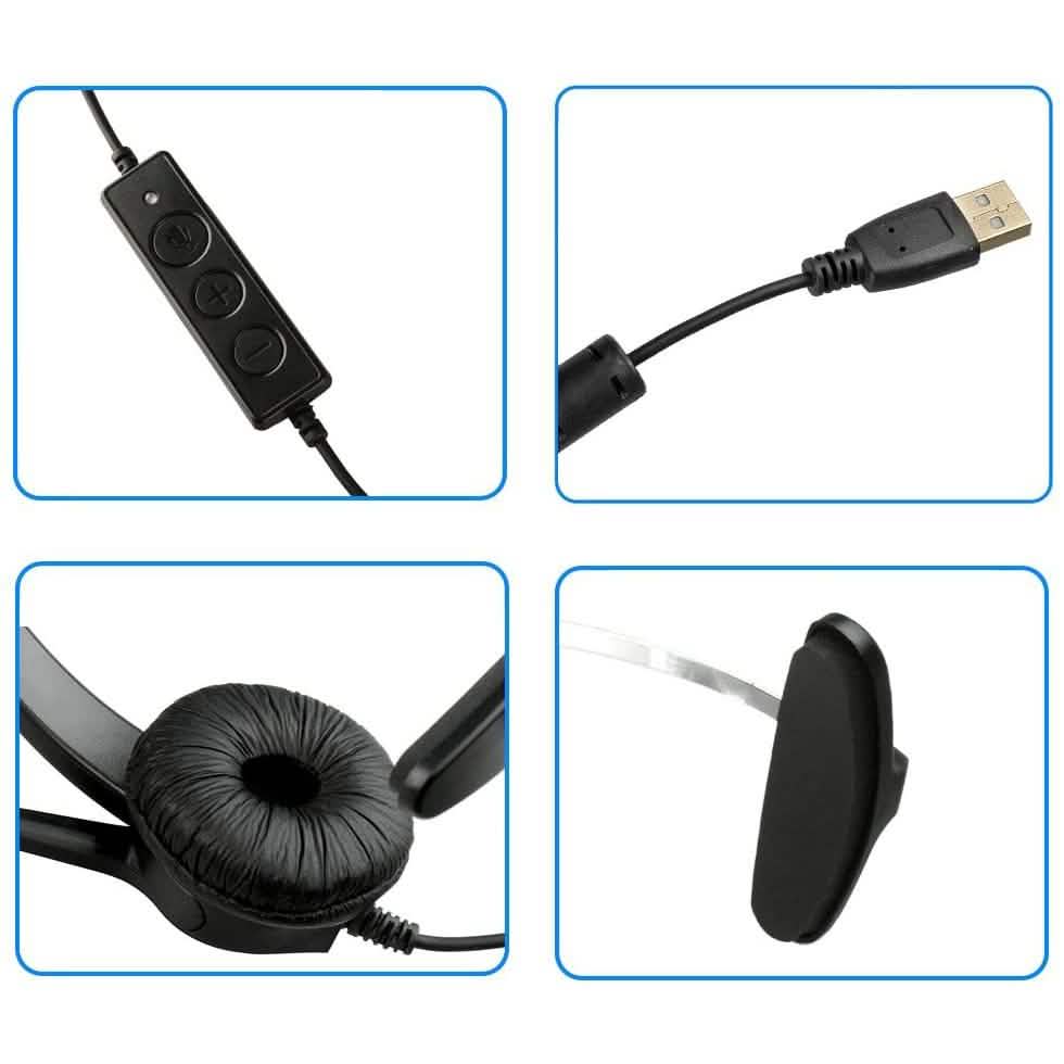 AGPtEK Call Center Hands-Free Noise Cancelling Corded Monaural Headset with Mic Mircrophone DailySale