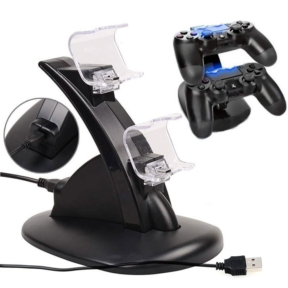 AGPtek Dual USB Charger Charging Docking Station for PS4 DailySale