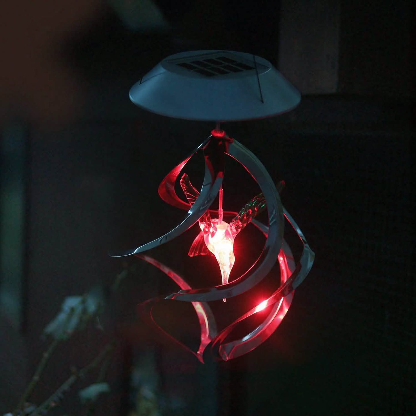 AGPtek Hummingbird Win Wind Chime Color Changing Solar Hanging Lights DailySale