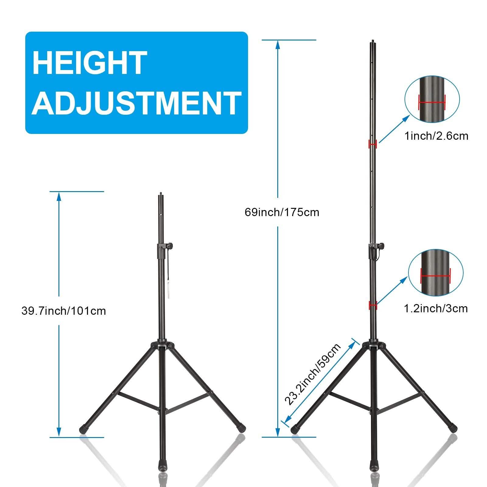 AGPtEK Microphone Stand Wind Screen Bracket with Adjustable Non-slip Tripod Base DailySale