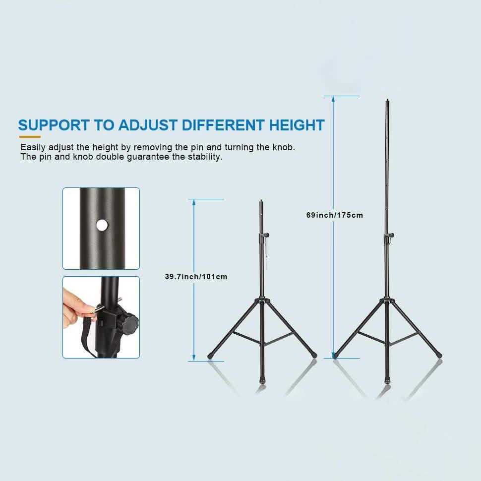 AGPtEK Microphone Stand Wind Screen Bracket with Adjustable Non-slip Tripod Base DailySale