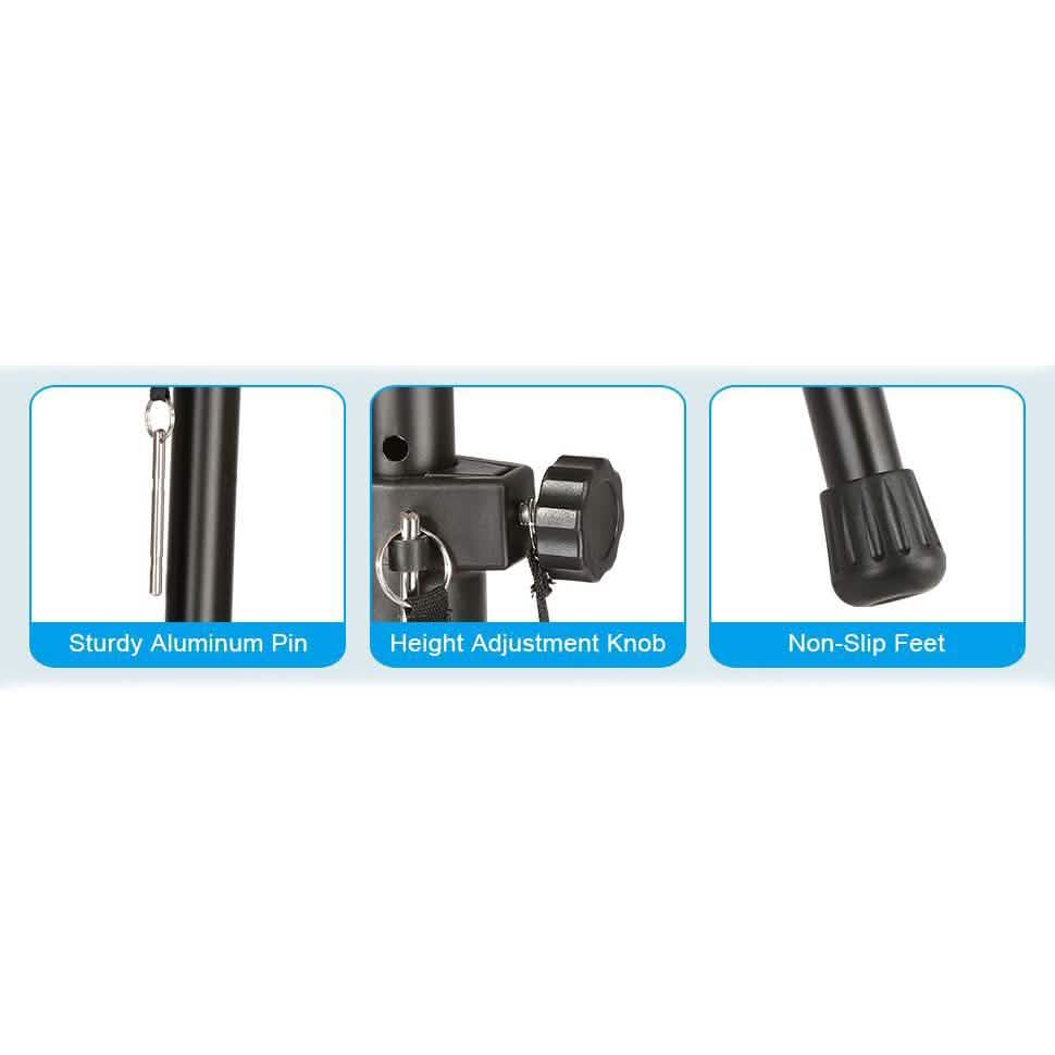 AGPtEK Microphone Stand Wind Screen Bracket with Adjustable Non-slip Tripod Base DailySale