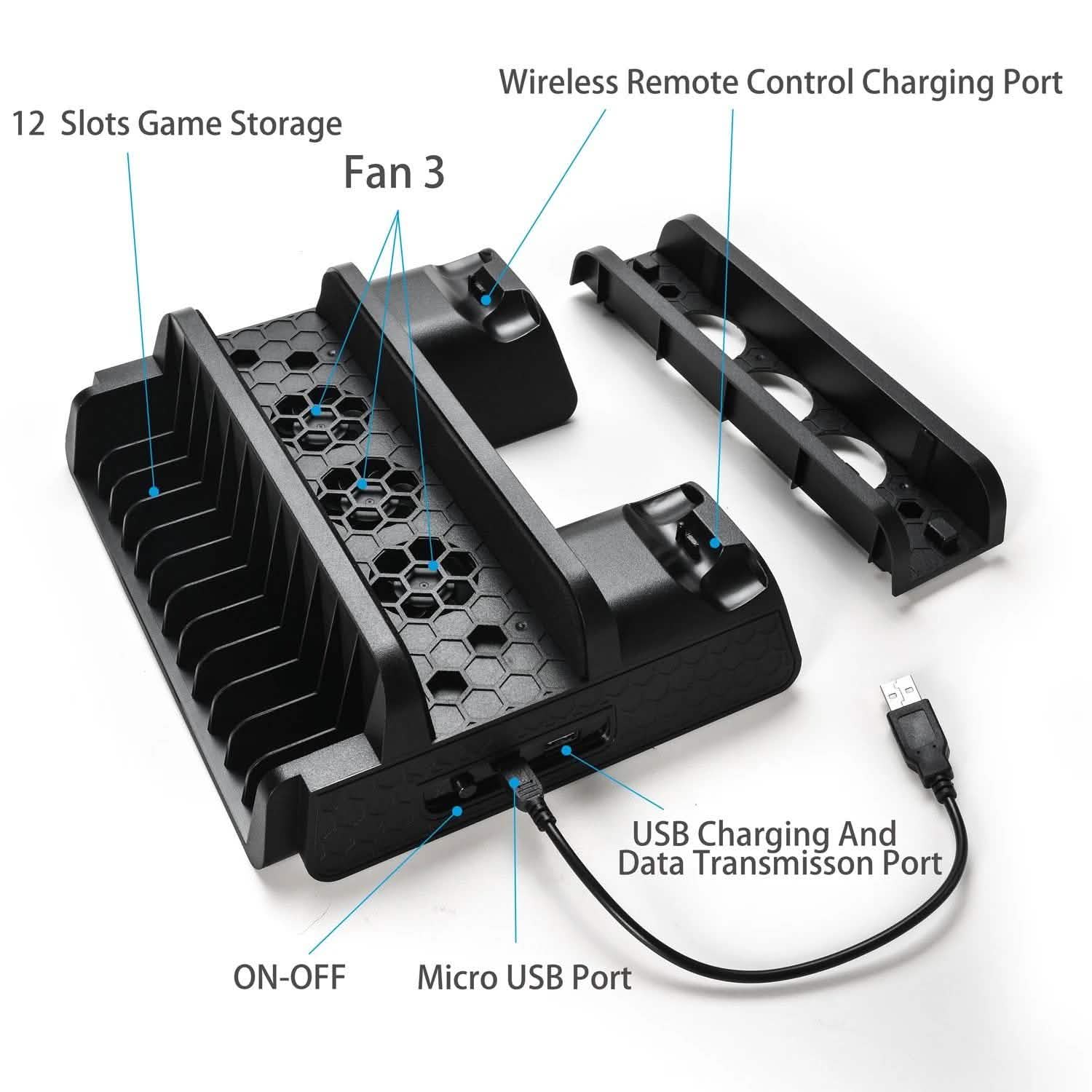 Agptek PS4 Vertical Stand with Cooling Fan DailySale