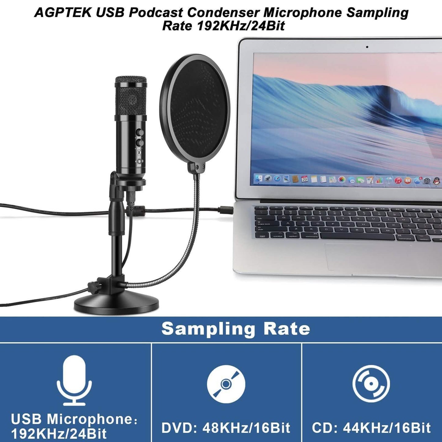 AGPtEK USB Condenser Microphone DailySale