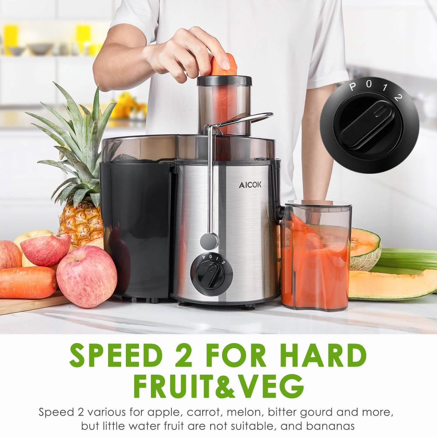 Aicok Juicer Centrifugal Juicer for Whole Fruit and Vegetable DailySale