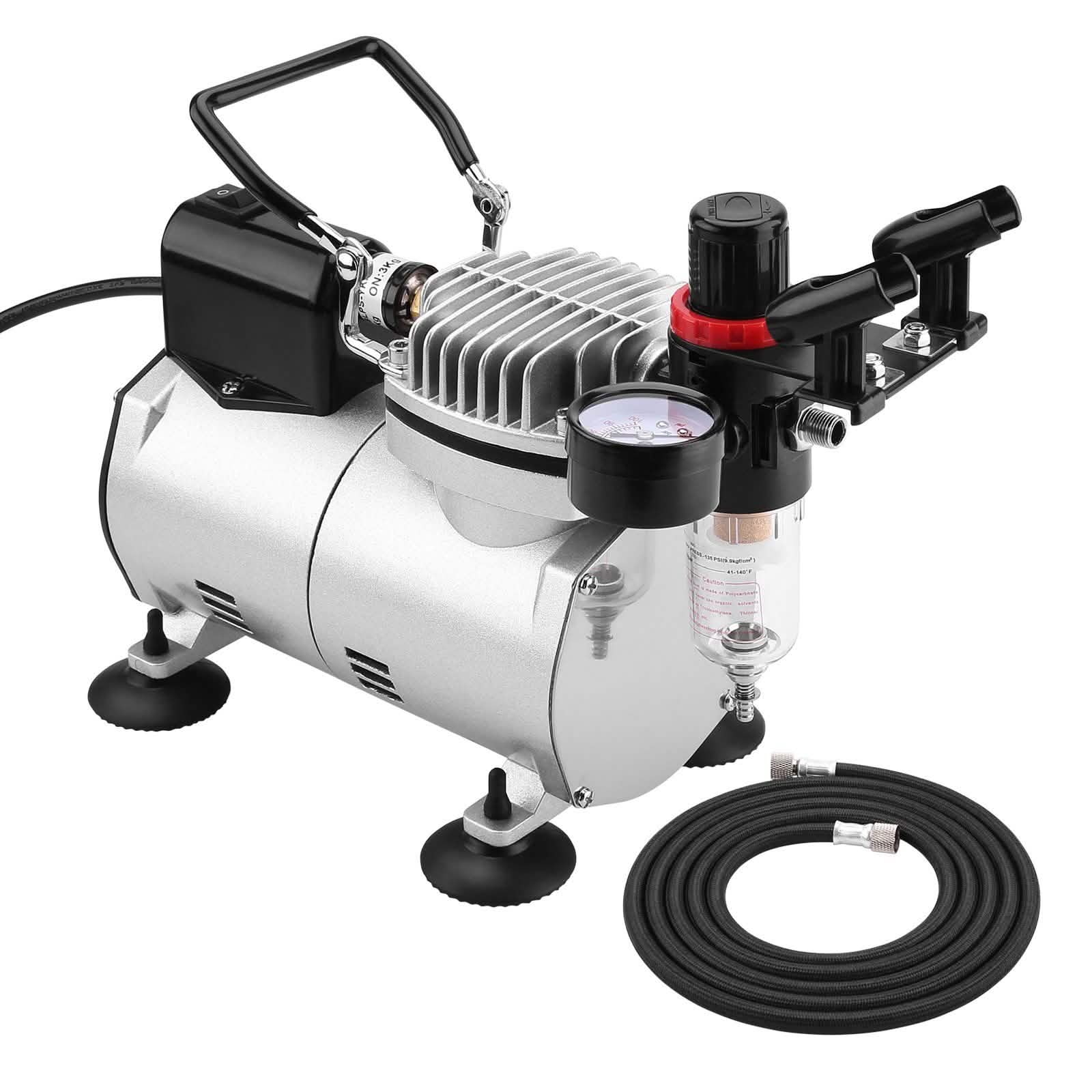 Airbrush Compressor Kit with 6ft Air Hose and Airbrush Holder DailySale