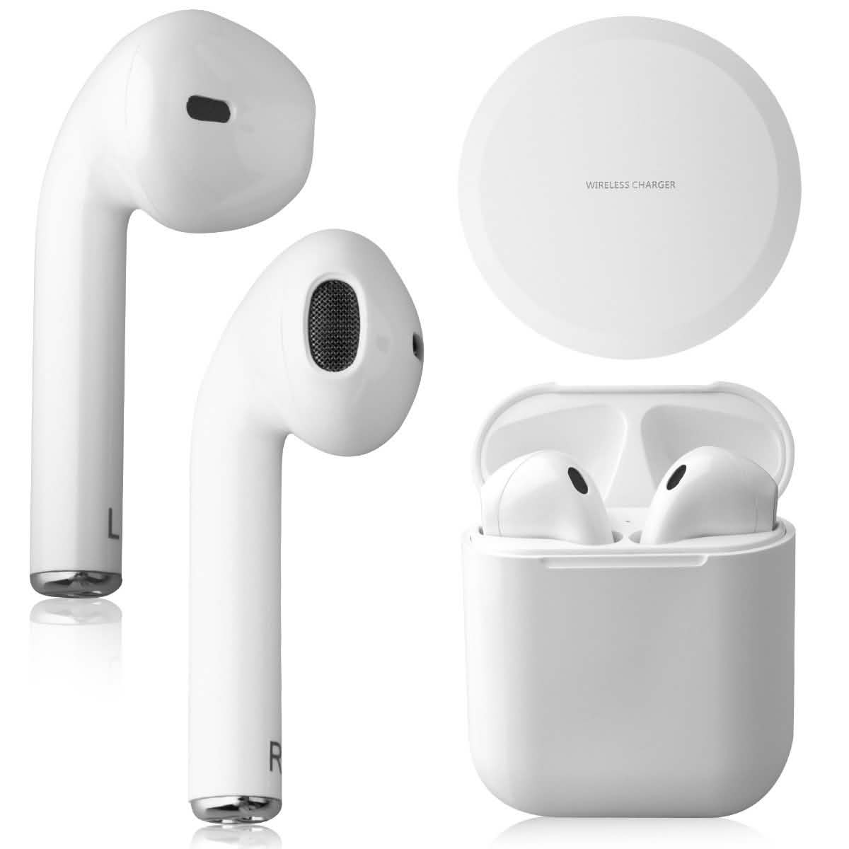 Airbuds Wireless Bluetooth Earphones with Charging Case and Bonus Qi Charging Mat DailySale