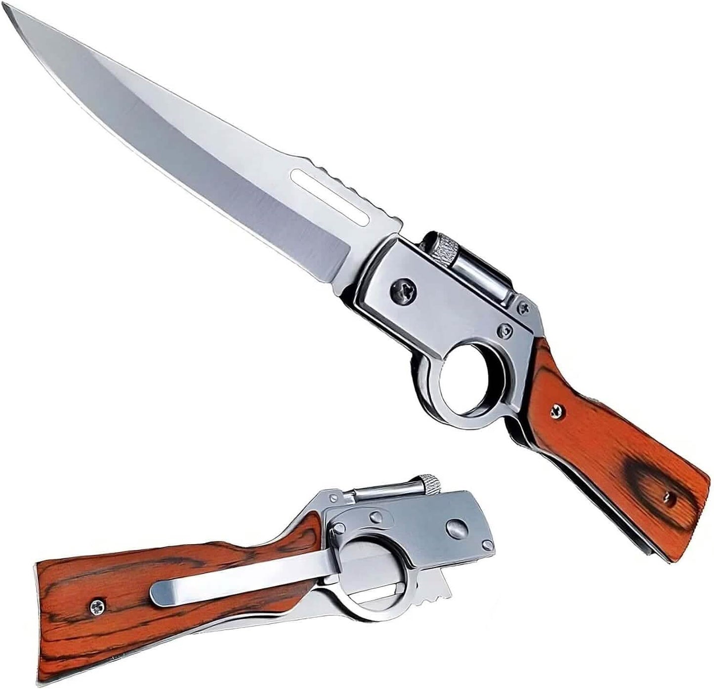 AK47 Pocket Folding Knife, Tactical Knife for Camping Hunting Survival Indoor and Outdoor Activities DailySale
