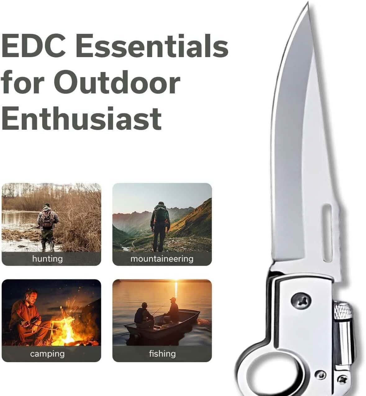 AK47 Pocket Folding Knife, Tactical Knife for Camping Hunting Survival Indoor and Outdoor Activities DailySale