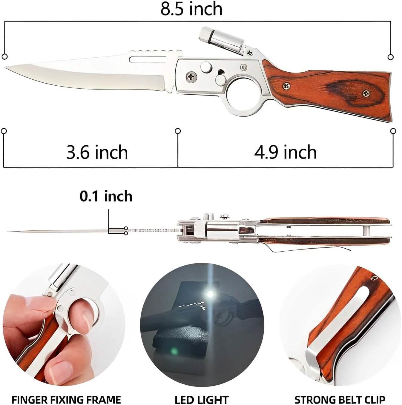 AK47 Pocket Folding Knife, Tactical Knife for Camping Hunting Survival Indoor and Outdoor Activities DailySale
