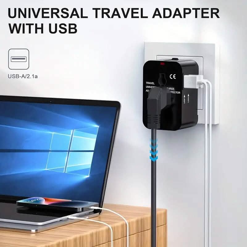 All-in-One Universal Travel Charger with Dual USB Charging Ports DailySale