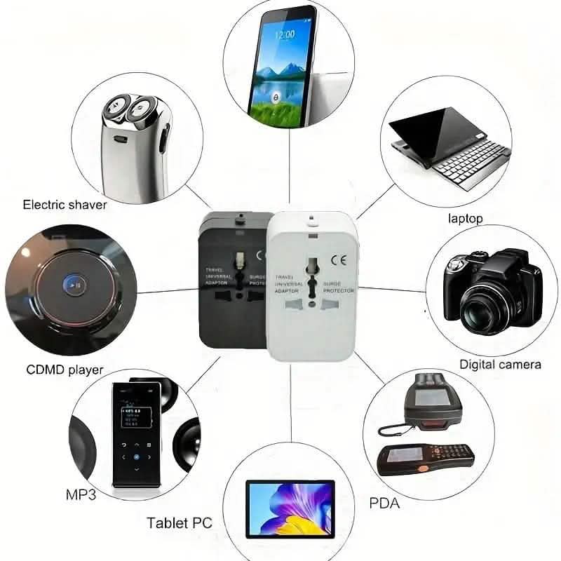 All-in-One Universal Travel Charger with Dual USB Charging Ports DailySale