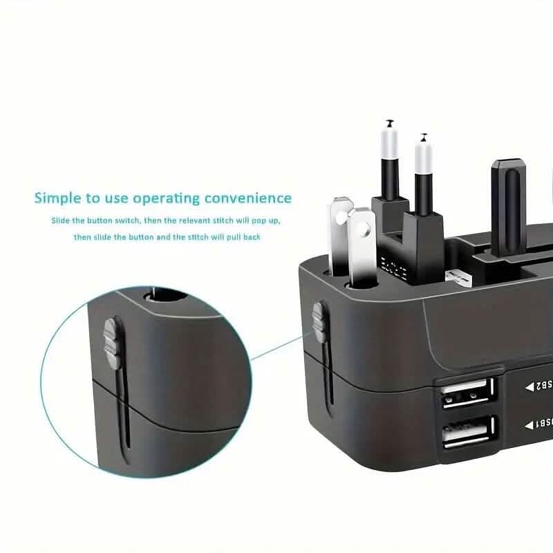 All-in-One Universal Travel Charger with Dual USB Charging Ports DailySale