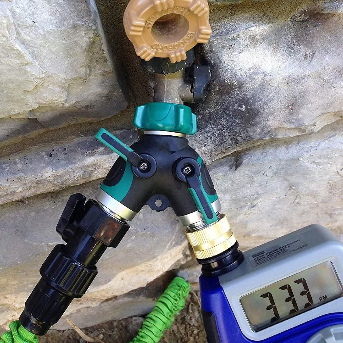 All Metal Body Garden Hose Splitter DailySale