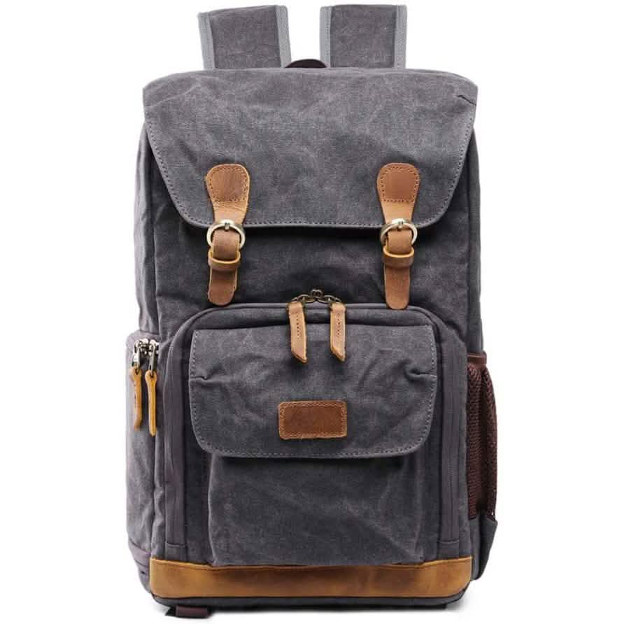 Allacki Waterproof Shock-Resistant Canvas Camera Bag Retro Style Travel Backpack DailySale