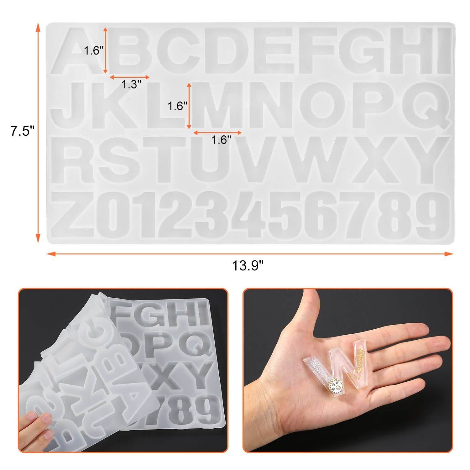 Alphabet Number Silicone Set DIY Casting Mold Jewelry Making Craft DailySale