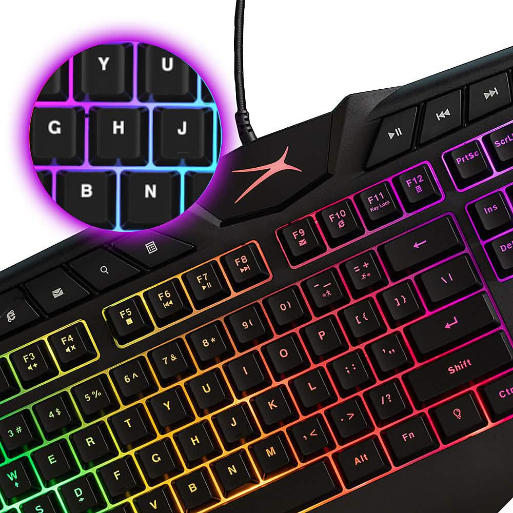 Altec Lansing - M180 Membrane RGB Gaming Keyboard - Multi-Color DailySale