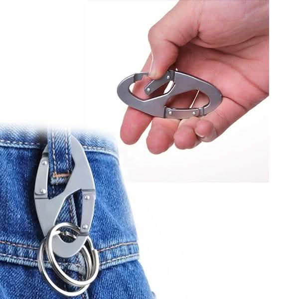 Aluminum Alloy Key Chain Ring Hook Holder Outdoor Calabash Keychain Camping DailySale