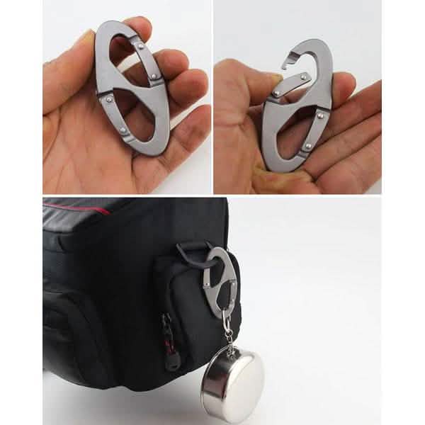 Aluminum Alloy Key Chain Ring Hook Holder Outdoor Calabash Keychain Camping DailySale