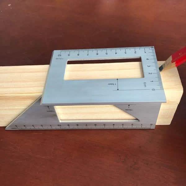 Aluminum Alloy Wooden Square Multifunction Ruler DailySale