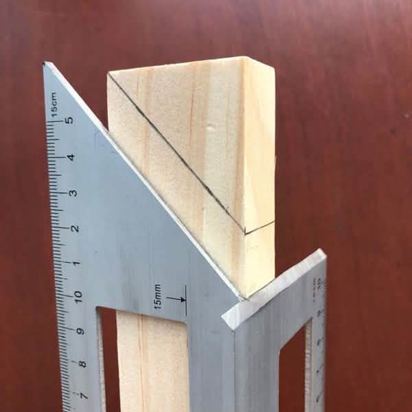 Aluminum Alloy Wooden Square Multifunction Ruler DailySale