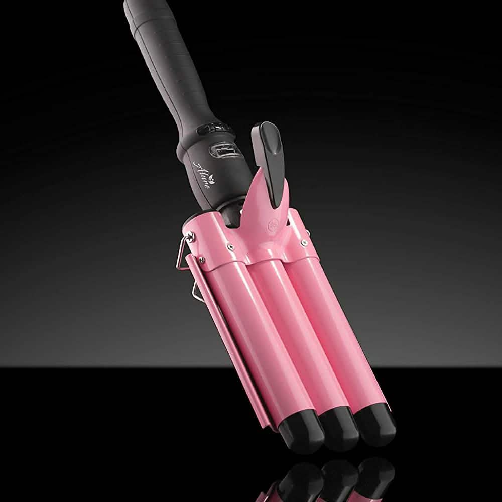 Alure Three Barrel Curling Iron Wand with LCD Temperature Display DailySale