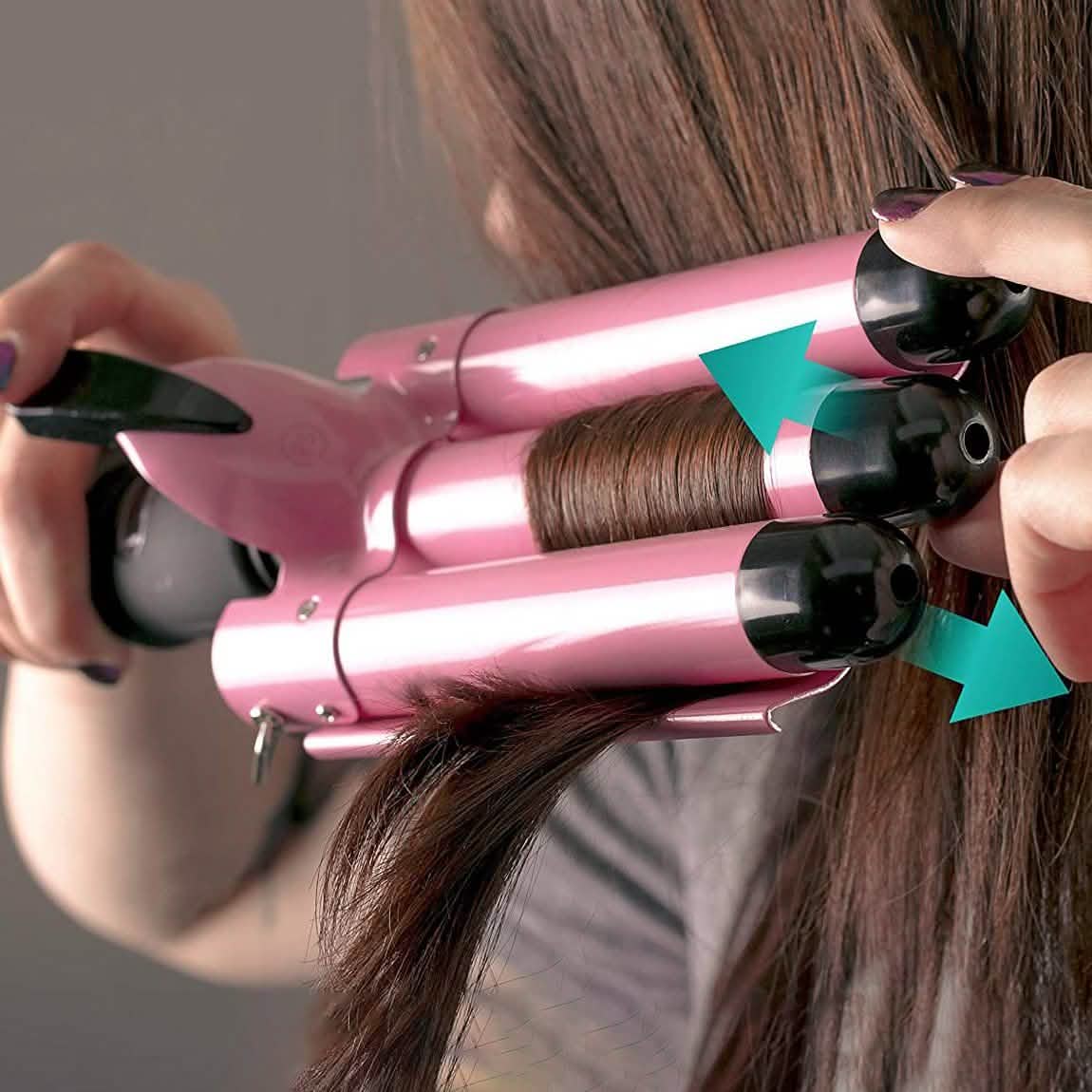 Alure Three Barrel Curling Iron Wand with LCD Temperature Display DailySale