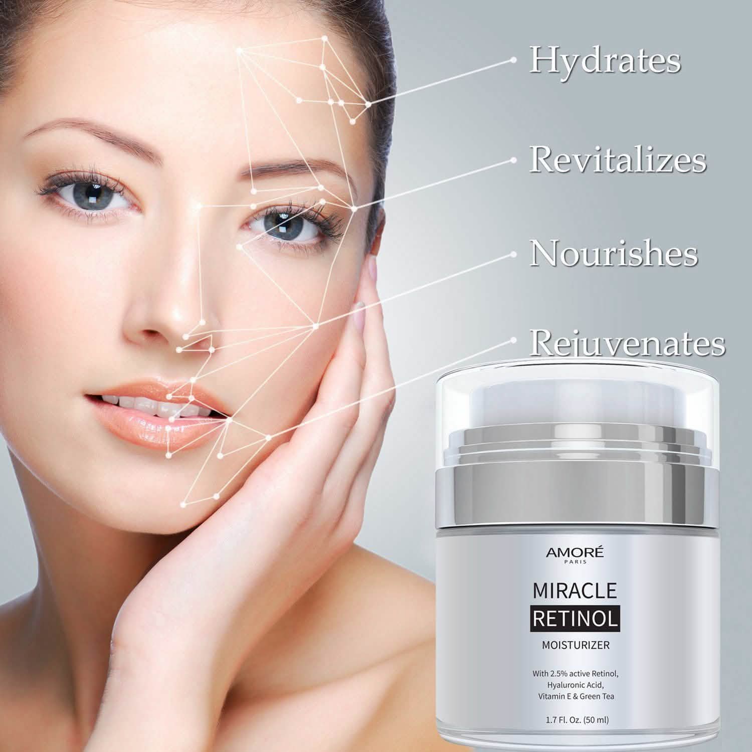 AMORÉ PARIS Retinol 2.5% High Potency Anti-Aging Moisturizer - 1.7 Fl. Oz. DailySale
